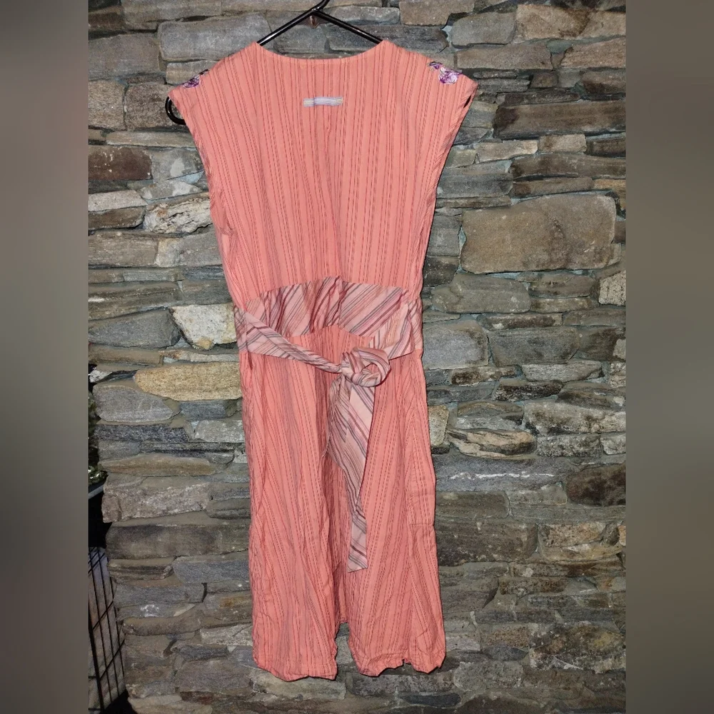 3j Johny was Butterfly Embroidered Orange Sleeveless Dress - Picture 9 of 12